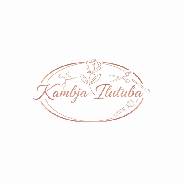 genereeri kosmeetika juuksuri ja pedik ri ettev ttele ks logo milles kirje kambja ilutuba